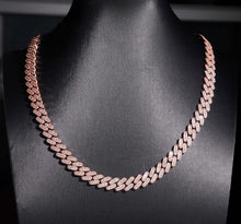 Load image into Gallery viewer, 10mm Round Baguette Cuban Necklace
