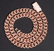 Load image into Gallery viewer, 10mm Round Baguette Cuban Necklace
