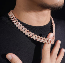 Load image into Gallery viewer, 16mm Square Baguette Cuban Necklace
