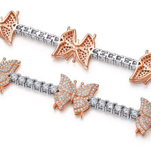Load image into Gallery viewer, Tennis Bracelet w/ Butterfly charm
