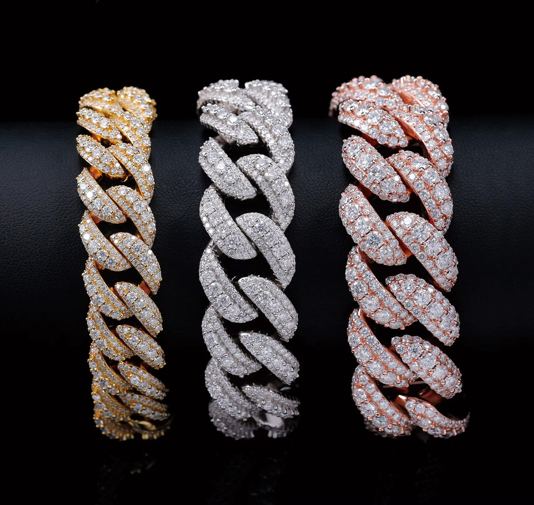 3 Row Cuban Bracelet (14mm/18mm/22mm)
