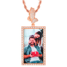 Load image into Gallery viewer, Circle/Rectangle Praying Hands Photo Pendant
