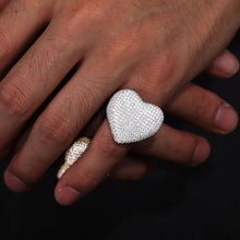 Load image into Gallery viewer, 925 Silver Heart/Broken Heart Ring
