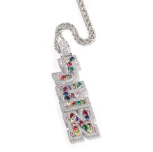 Load image into Gallery viewer, Pear Stone Name Pendant

