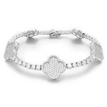 Load image into Gallery viewer, Clover Tennis Bracelet 3mm/4mm
