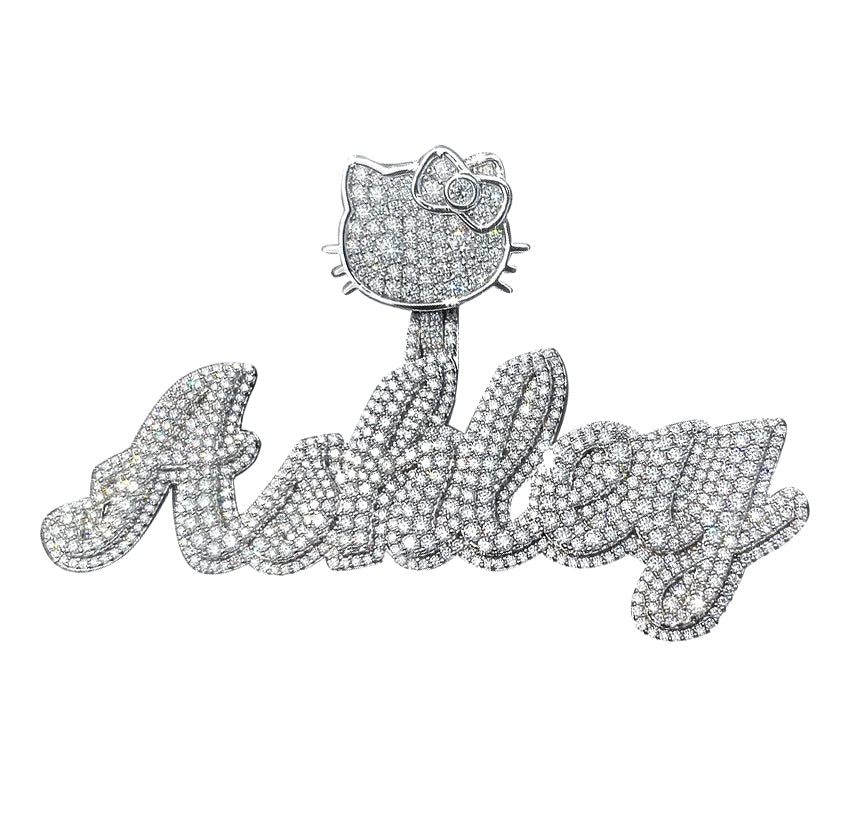 Triple Layer Cursive Name Pendant