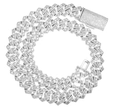 Load image into Gallery viewer, 16mm Square Baguette Cuban Necklace
