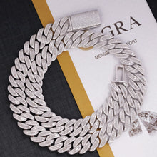 Load image into Gallery viewer, Round Baguette Cuban Necklace (16mm/18mm)
