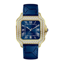 Load image into Gallery viewer, Make Your Own! Custom Square Watch w/ Leather (Blue/Red/Purple/Green)
