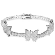 Load image into Gallery viewer, Tennis Bracelet w/ Butterfly charm
