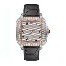 Load image into Gallery viewer, Square Roman/Arabic Watch Leather band
