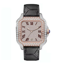 Load image into Gallery viewer, Square Roman/Arabic Watch Leather band
