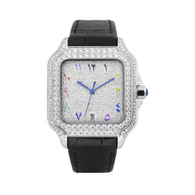 Load image into Gallery viewer, Square Roman/Arabic Watch Leather band

