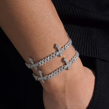 Load image into Gallery viewer, 6mm Cross Cuban Bracelet

