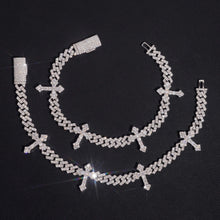 Load image into Gallery viewer, 6mm Cross Cuban Bracelet
