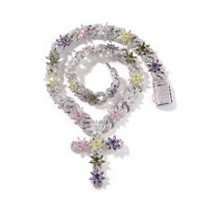 Load image into Gallery viewer, Round Flower Infinity Cross Necklace (15mm)
