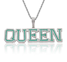 Load image into Gallery viewer, Blue/Red/Green/Pink Varsity Name Pendant
