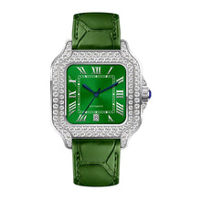 Load image into Gallery viewer, Make Your Own! Custom Square Watch w/ Leather (Blue/Red/Purple/Green)
