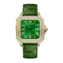 Load image into Gallery viewer, Make Your Own! Custom Square Watch w/ Leather (Blue/Red/Purple/Green)
