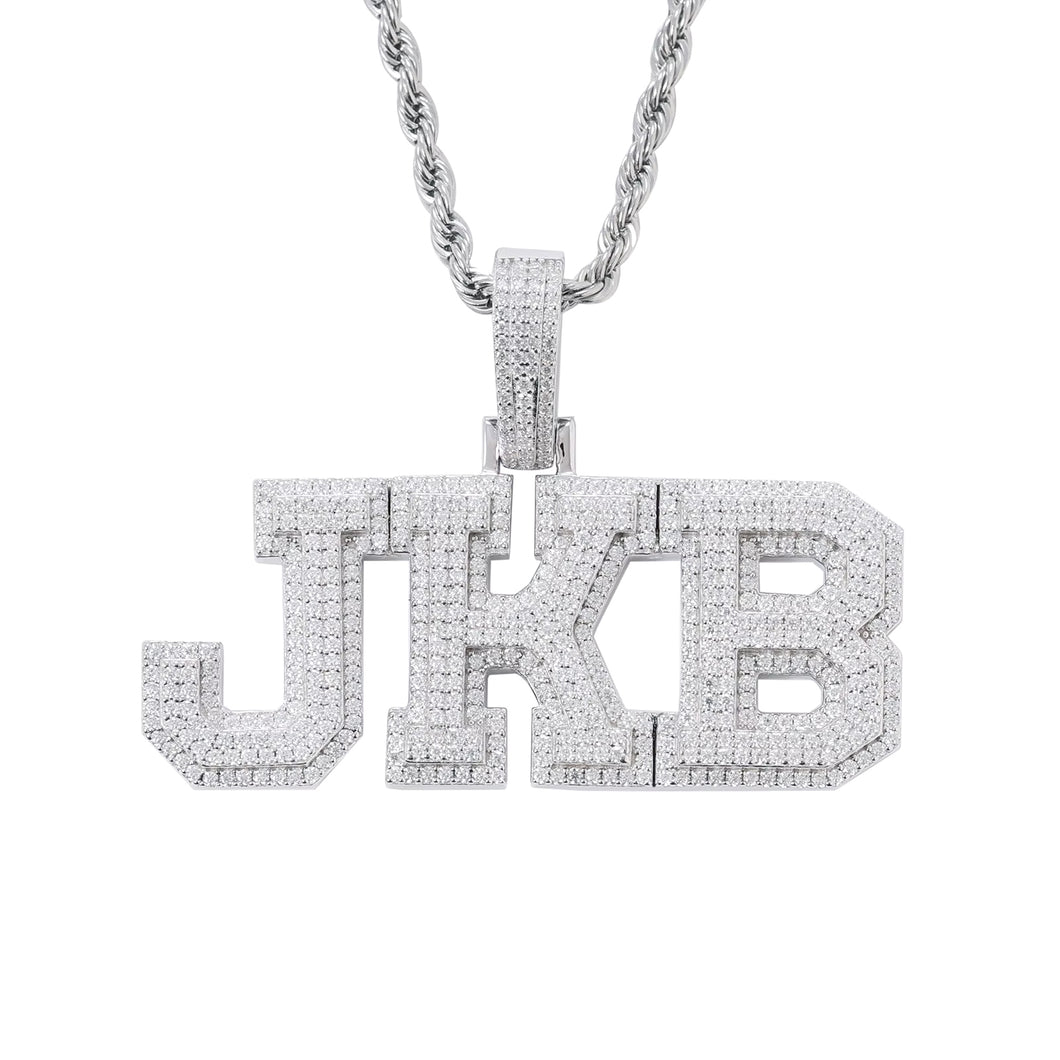 Small Block Name Pendant