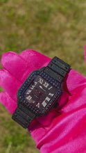 Load and play video in Gallery viewer, C-Style Square Blacked Out Watch (With Logo)
