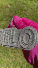 Load and play video in Gallery viewer, Jumbo Baguette Name Pendant
