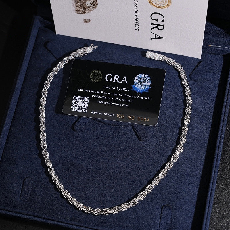 6mm Rope Chain w/ Iced Out Clasp