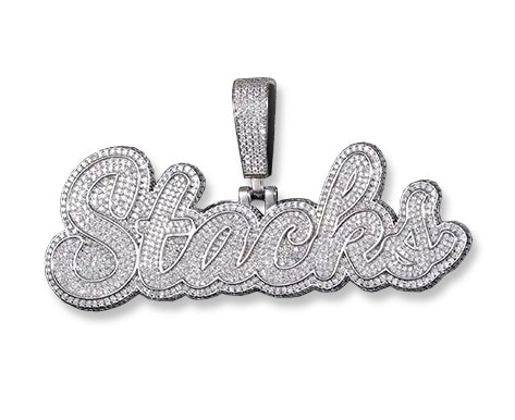 Cursive Triple Layer Name Pendant