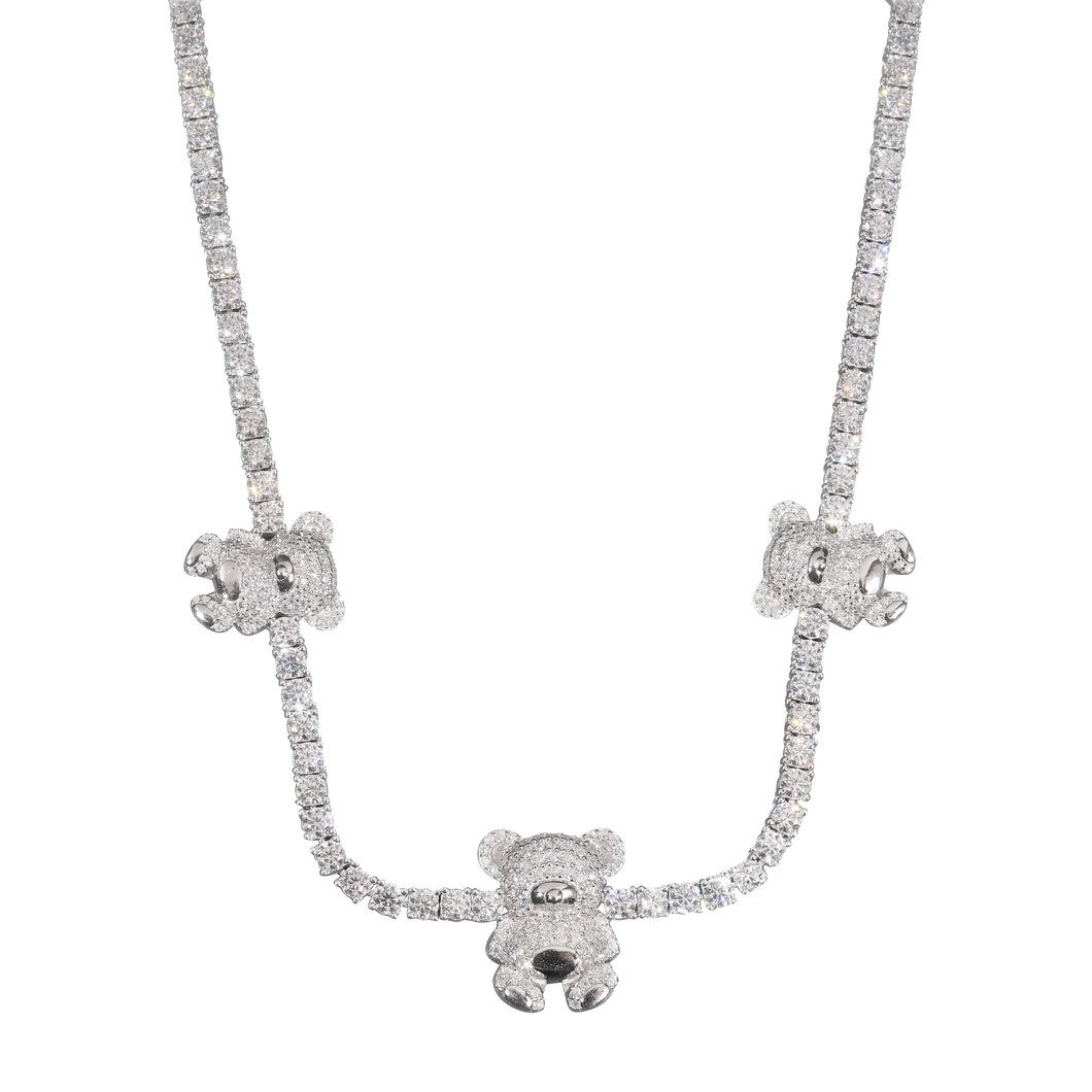 3mm Bear Tennis Necklace