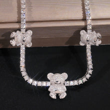 Load image into Gallery viewer, 3mm Bear Tennis Necklace
