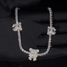 Load image into Gallery viewer, 3mm Bear Tennis Necklace
