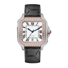 Load image into Gallery viewer, Make Your Own! Custom Square Watch w/ Leather (Blue/Red/Purple/Green)
