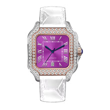 Load image into Gallery viewer, Make Your Own! Custom Square Watch w/ Leather (Blue/Red/Purple/Green)

