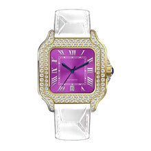 Load image into Gallery viewer, Make Your Own! Custom Square Watch w/ Leather (Blue/Red/Purple/Green)
