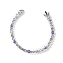 Load image into Gallery viewer, Evil Eye Tennis Anklet (4mm)
