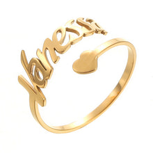 Load image into Gallery viewer, Heart Shape Name Ring
