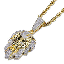 Load image into Gallery viewer, Lion Head Pendant Yellow Gold
