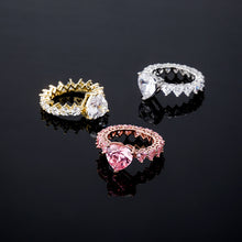 Load image into Gallery viewer, Iced Out Heart Ring
