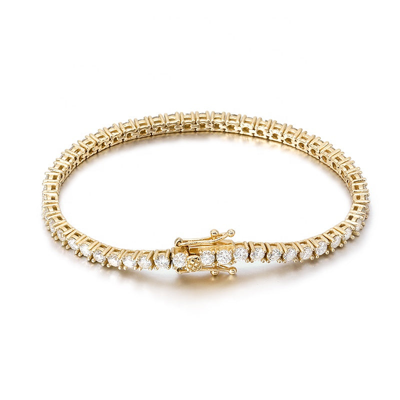 Solid 10K Gold Tennis Bracelet (3mm)