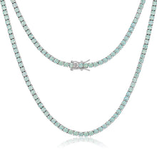 Load image into Gallery viewer, Tiffany Blue Tennis Necklace
