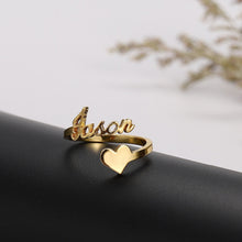 Load image into Gallery viewer, Heart Shape Name Ring
