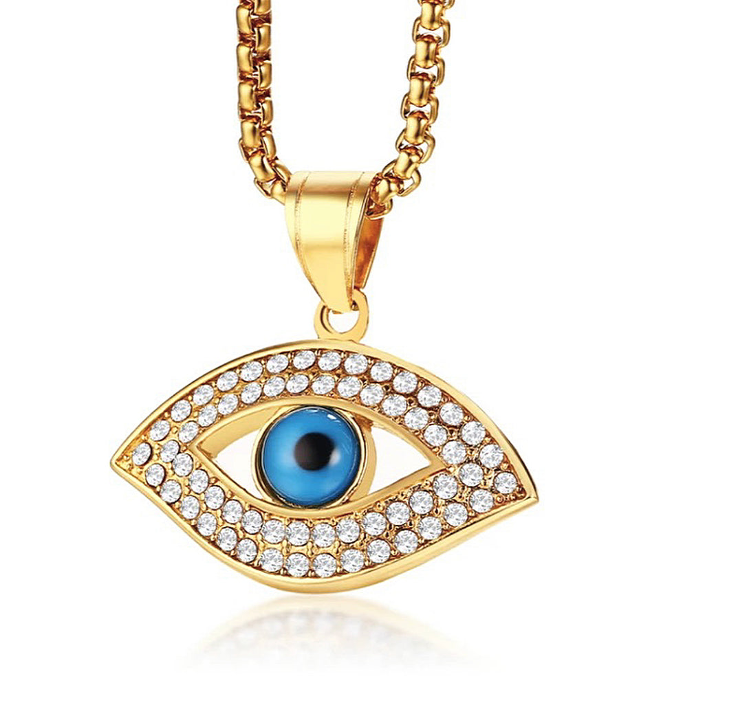 Evil Eye necklace (Yellow gold)