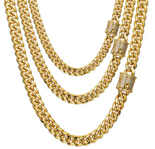 Load image into Gallery viewer, Cuban Link Necklace w/ Iced Out Clasp (10mm)
