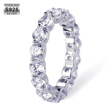 Load image into Gallery viewer, 925 Sterling Silver Round Cut Diamond Ring
