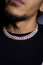 Load image into Gallery viewer, Diamond Prong Link Necklace (14mm) Rose Gold
