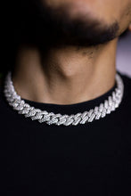 Load image into Gallery viewer, Diamond Prong Link Necklace  (14mm) White Gold
