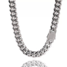 Load image into Gallery viewer, Cuban Link Necklace w/  Iced Out Clasp (12mm)
