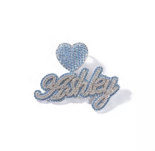 Load image into Gallery viewer, Small Cursive Triple Layer Heart Name Pendant
