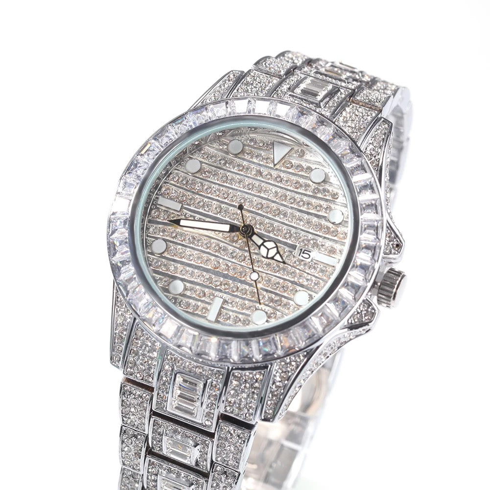 Iced out Baguette watch