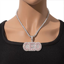 Load image into Gallery viewer, Double Layer Baguette Princess Name Pendant
